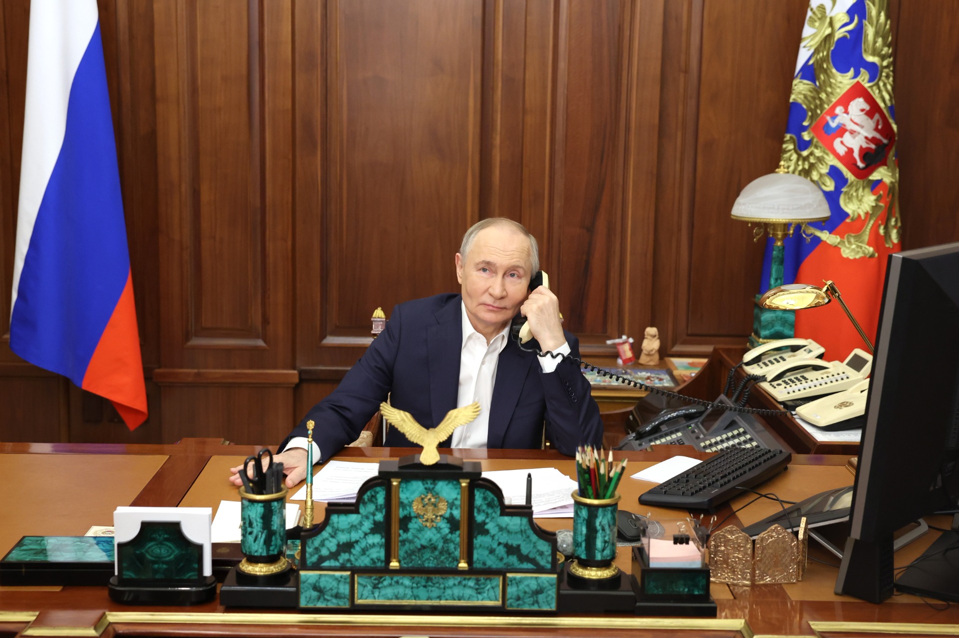 Vladimir Putin on torjunut  Volodymyr Zelenskyin tapaamisen. Kuva: Venäjän presidentin hallinto 