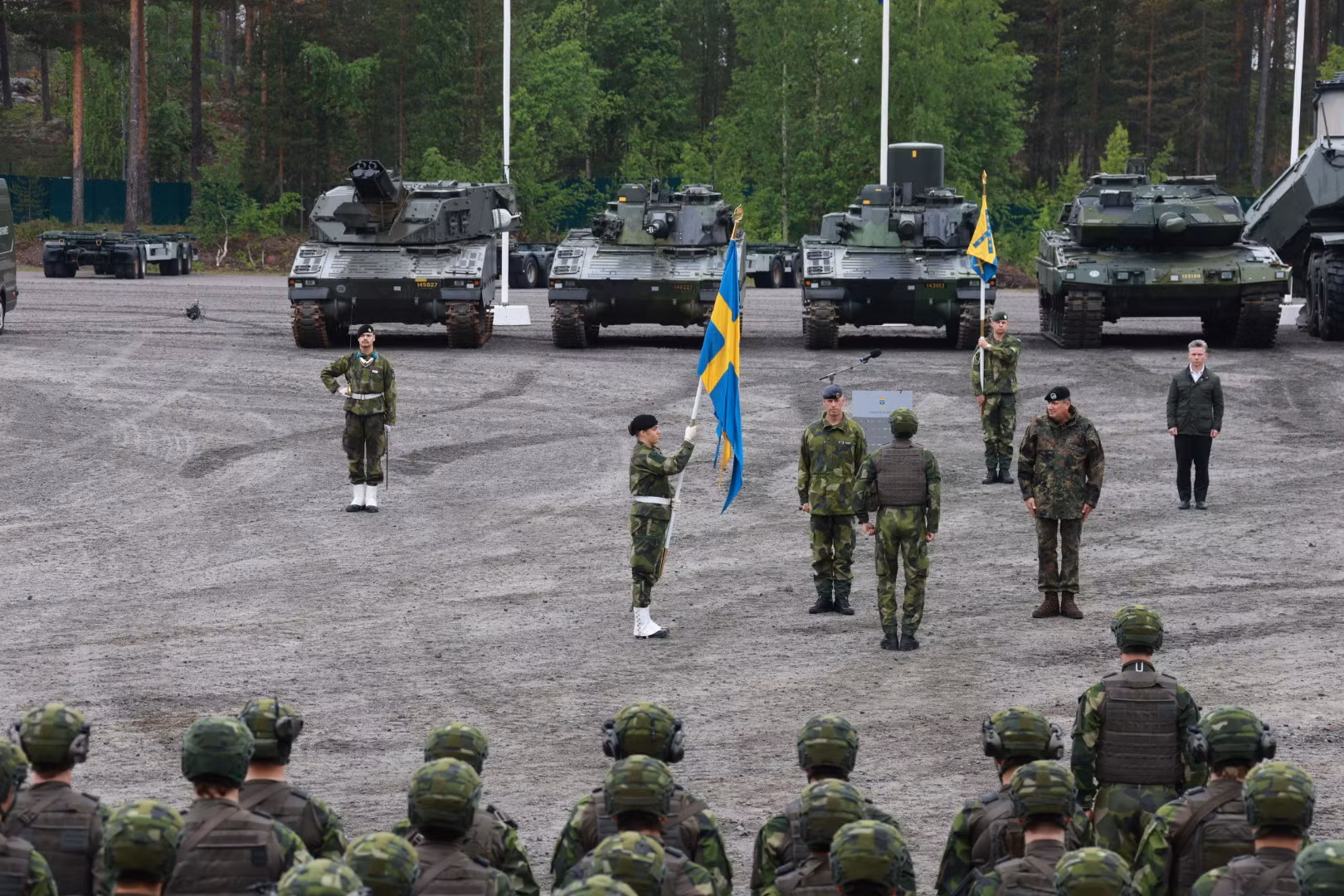  FLF perustamisen seremonia 6. kesäkuuta 2026. Kuva: Mats Carlsson/RUOTSIN ASEVOIMAT